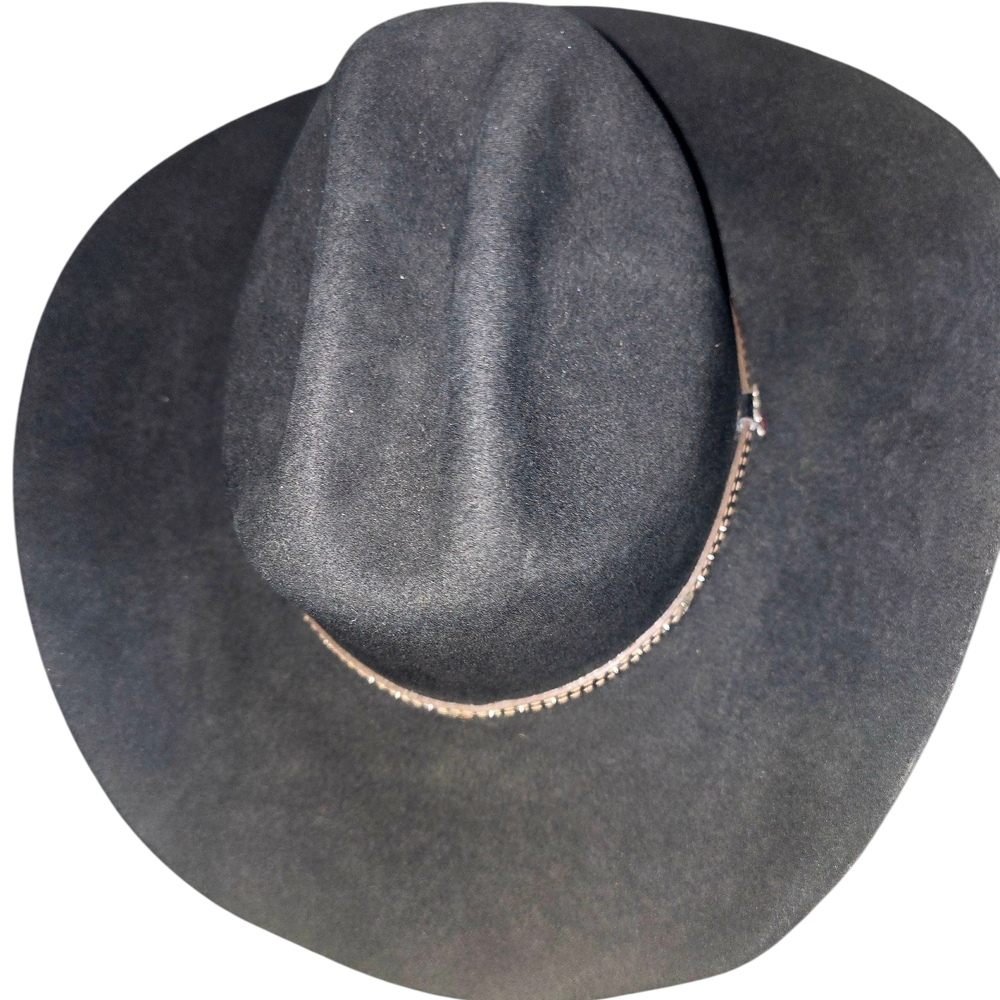 Justin Boots Black Hat with Silver Logo
